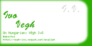 ivo vegh business card