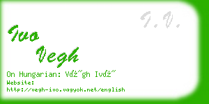 ivo vegh business card